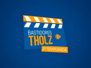 Logo da websérie Bastidores Tholz 2ª temporada sobre tecnologia e inovação em automação e iluminação para piscinas.