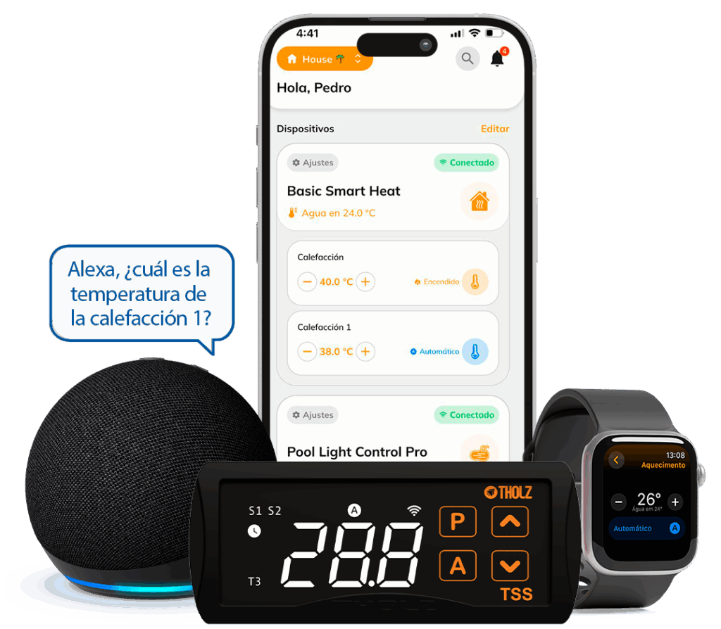 Basic Smartheat Panel Controla la calefacción de tu piscina con solo decir “Alexa”.