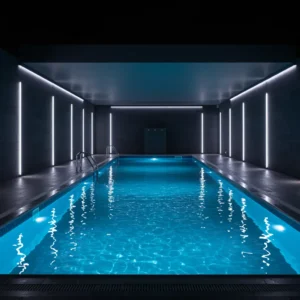 piscina iluminada